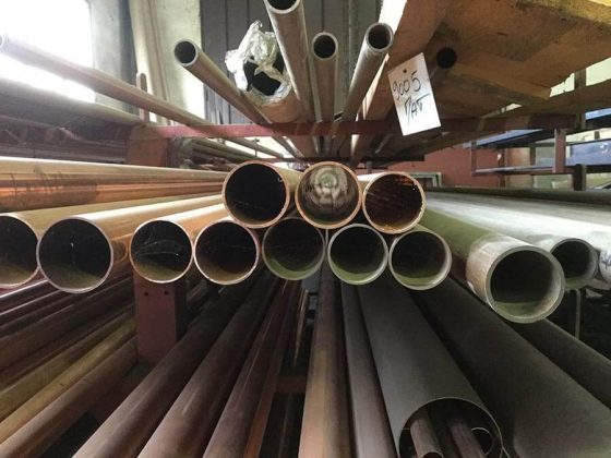 Tubes of copper